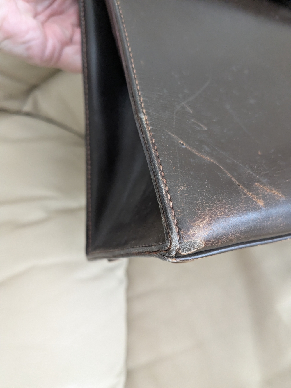 HERMES Kelly 32 1966 Bonwit Teller Brown Box Leather Bag eBay Authenthificated - Picture 3 of 16